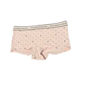 NWOT Victoria's Secret Shortie Panties L Cotton Blend‎ Pink with VS Logo Dots